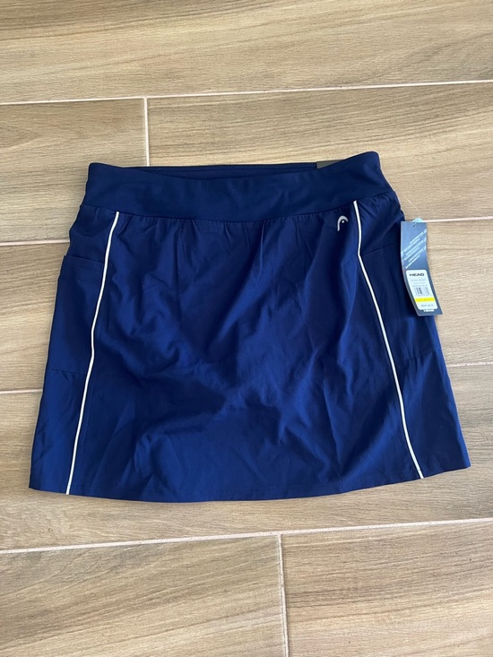 Head Pants - HEAD Blue Athletic Skort with White Piping